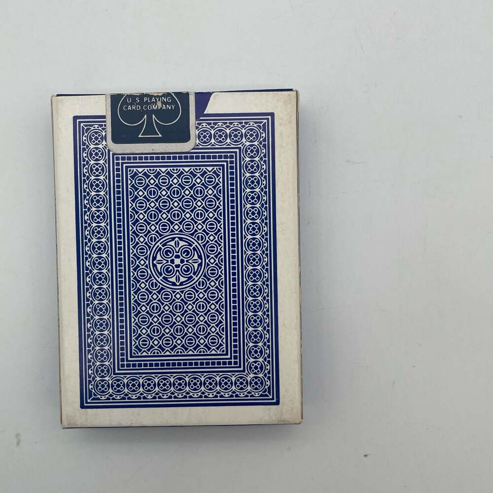 Vintage U.S. Playing Card Co. No. 511 Blue Geometric Playing Cards Cincinnati Oh